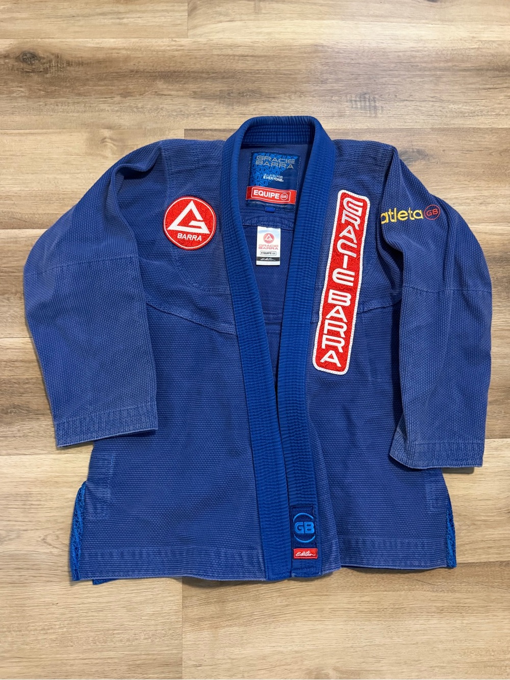 Gracie Jiu-Jitsu Gracie Barra BJJ Gi Jacket Kimono Top A1 Small Blue Mens Adult